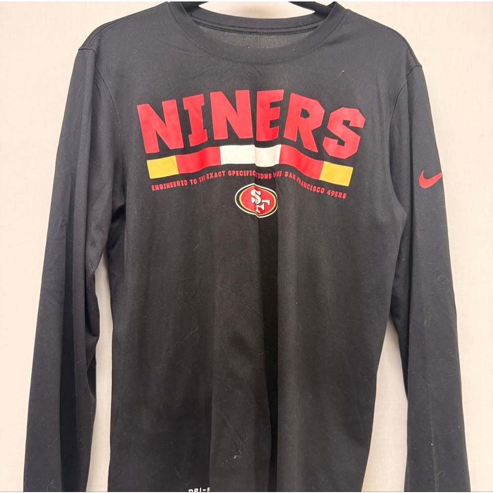 Men's Nike San Francisco 49ers Long Sleeve Tee S Black Red